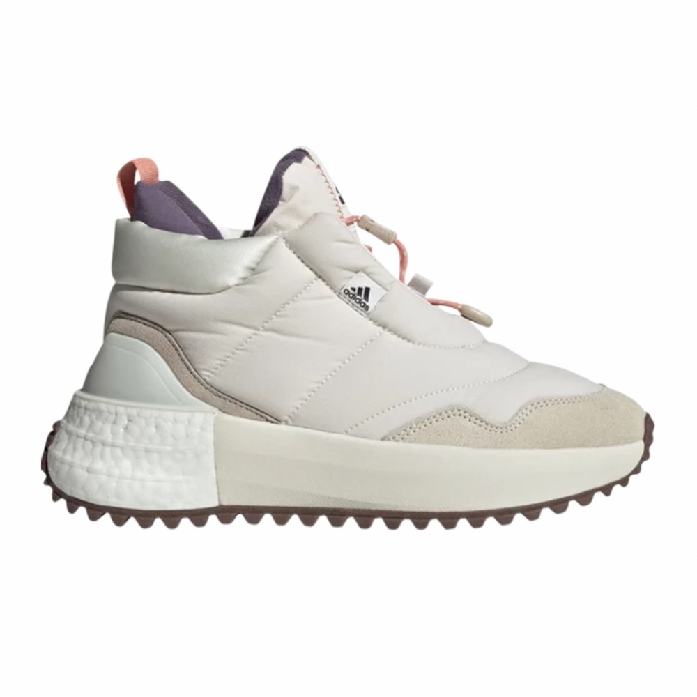 Womens Adidas X_PLRBOOST Puffer Sneaker Boots Chalk White Carbon Wonder Clay
